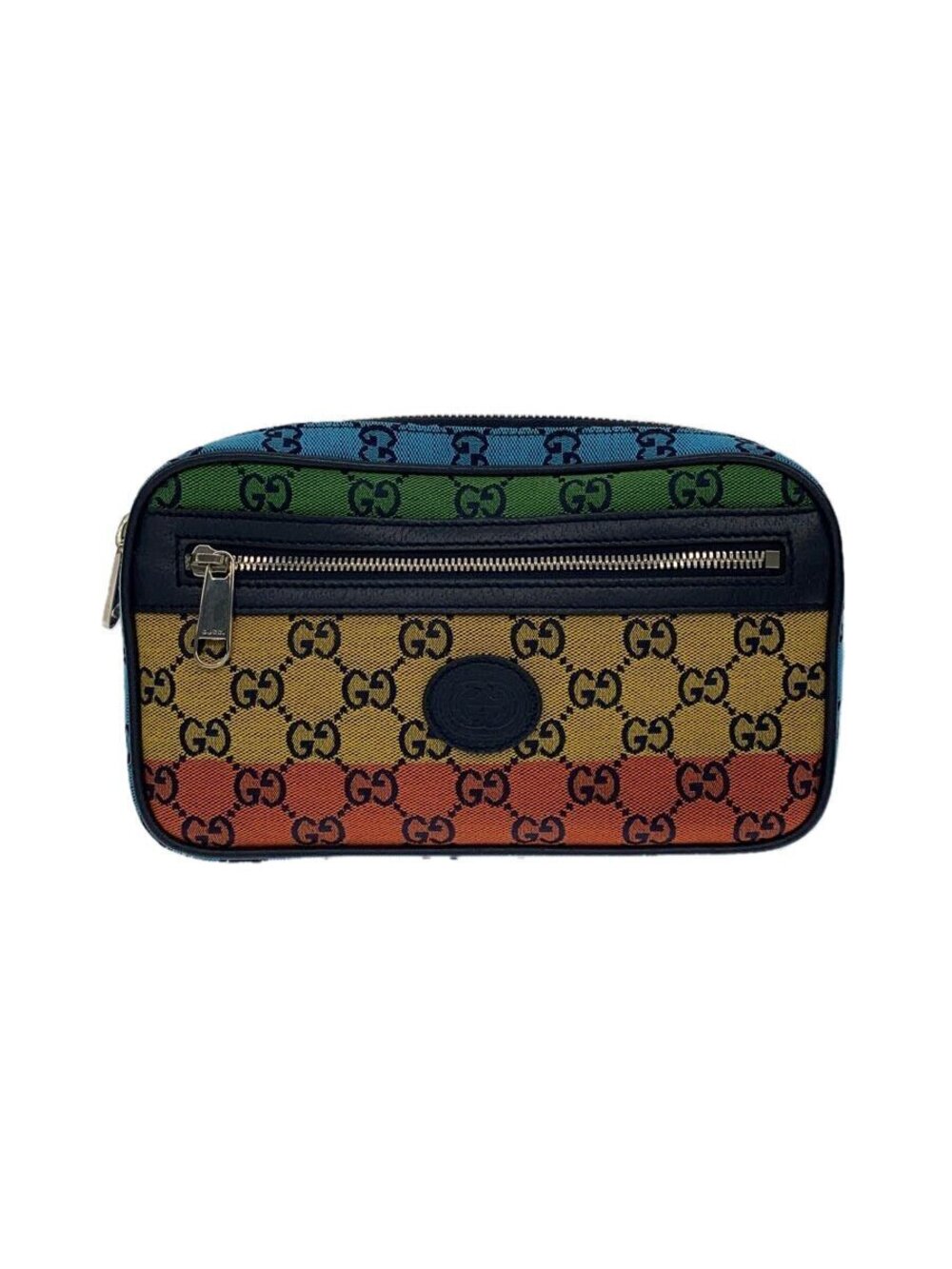 Gucci GG Canvas Belt Bag GG monogram leather Multicolor Green Orange